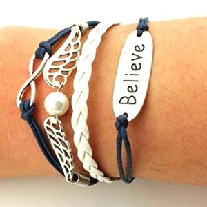 Forever Believe White Pearl Bracelet